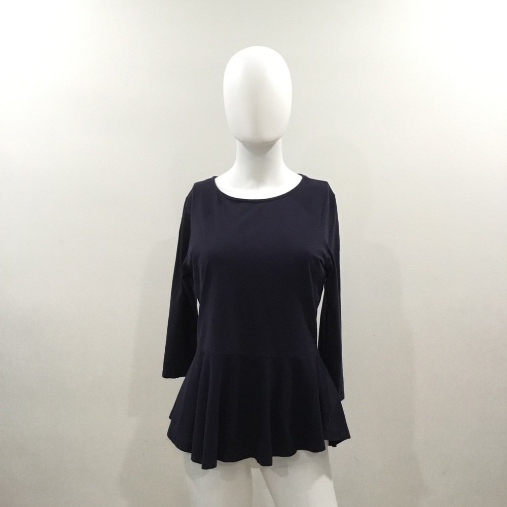 Forever 21 Peplum Long Sleeve Blouse - Large